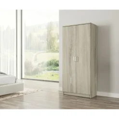 Interiax Kledingkast 'Amelie' - Sonoma Eik - 2 Deurs - 180x80x40 cm