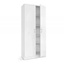 Interiax Kledingkast 'Amelie' - Wit - 2 Deurs - 180x80x40 cm