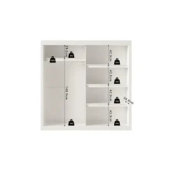 Interiax Kledingkast 'Mila' - Wit - Schuifdeurkast - 197x182x52 cm