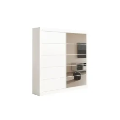 Interiax Kledingkast 'Mila' - Wit - Schuifdeurkast - 197x182x52 cm