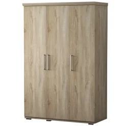 Interiax Kledingkast 'Mila' - Sonoma Eik - 3 Deurs - 183x120x52cm