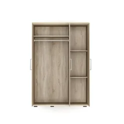 Interiax Kledingkast 'Mila' - Sonoma Eik - 3 Deurs - 183x120x52cm