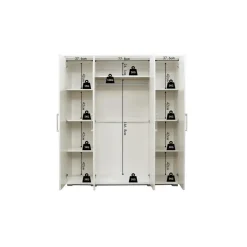 Interiax Kledingkast 'Mila' - Wit - 4 Deurs - 183x120x52cm