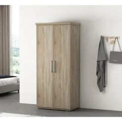 Interiax Kledingkast 'Mila' - Sonoma Eik - 2 Deurs - 183x80x52cm