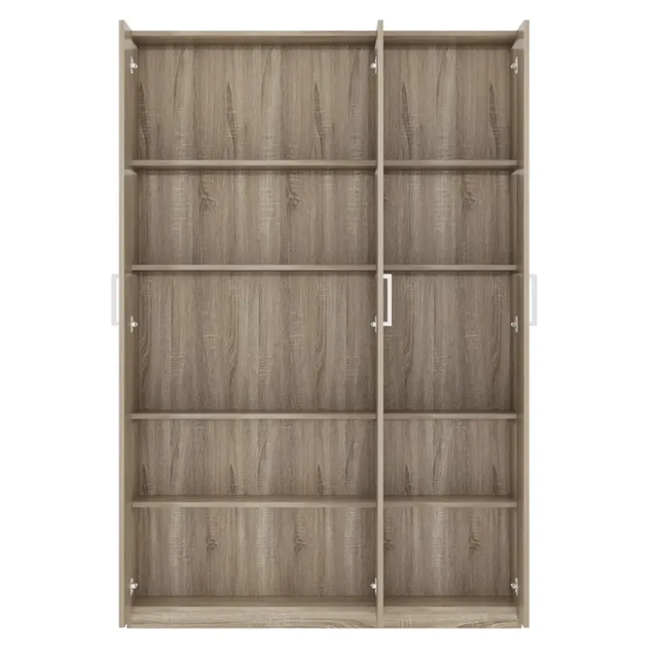 Interiax Kledingkast 'Mila' - Sonoma Eik - 3 Deurs - 180x120x42 cm