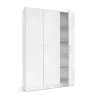 Interiax Opbergkast - Kledingkast 'Amelie' - Wit - 3 Deurs - 180x120x40cm