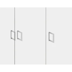 Interiax Opbergkast - Kledingkast 'Amelie' - Wit - 3 Deurs - 180x120x40cm