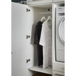 Interiax WASHWALL 'Mary' Wasmachine Opbergkast Wit - 162x50x67.5 cm