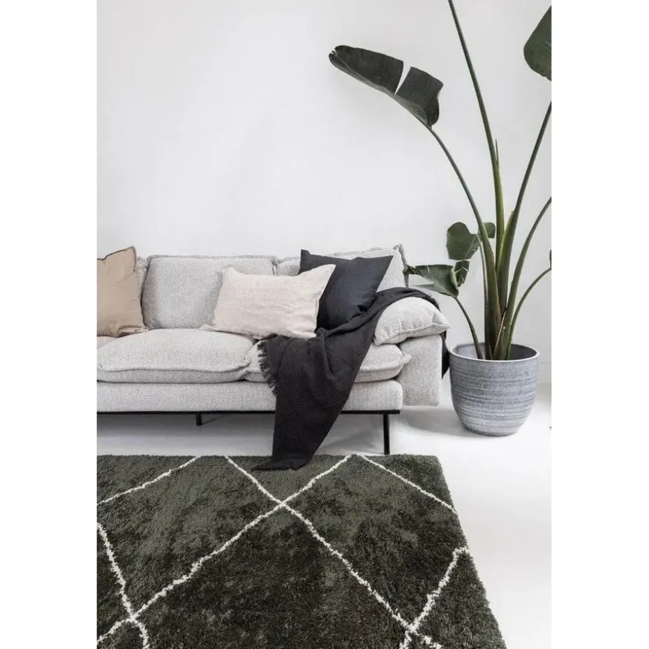 Interieur05 berber vloerkleed Nea groen/cream - 330 x 240 cm