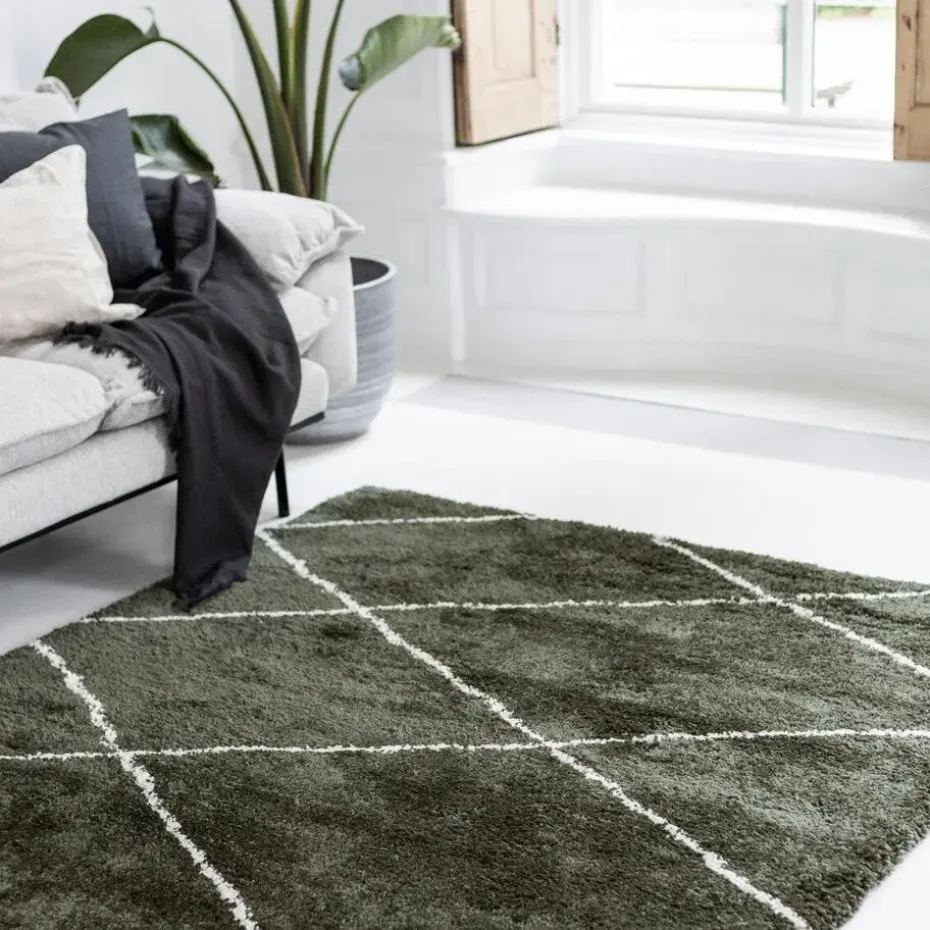 Interieur05 berber vloerkleed Nea groen/cream - 330 x 240 cm