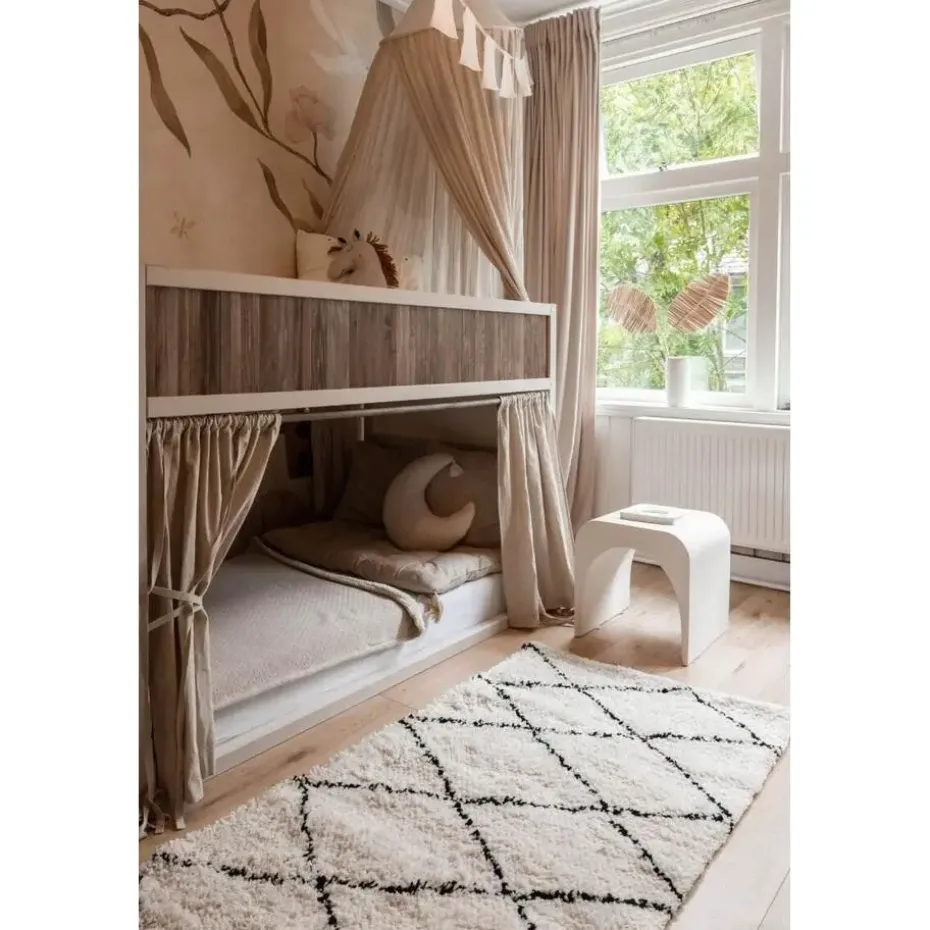 Interieur05 berber vloerkleed Nea wit/zwart - 230 x 160 cm