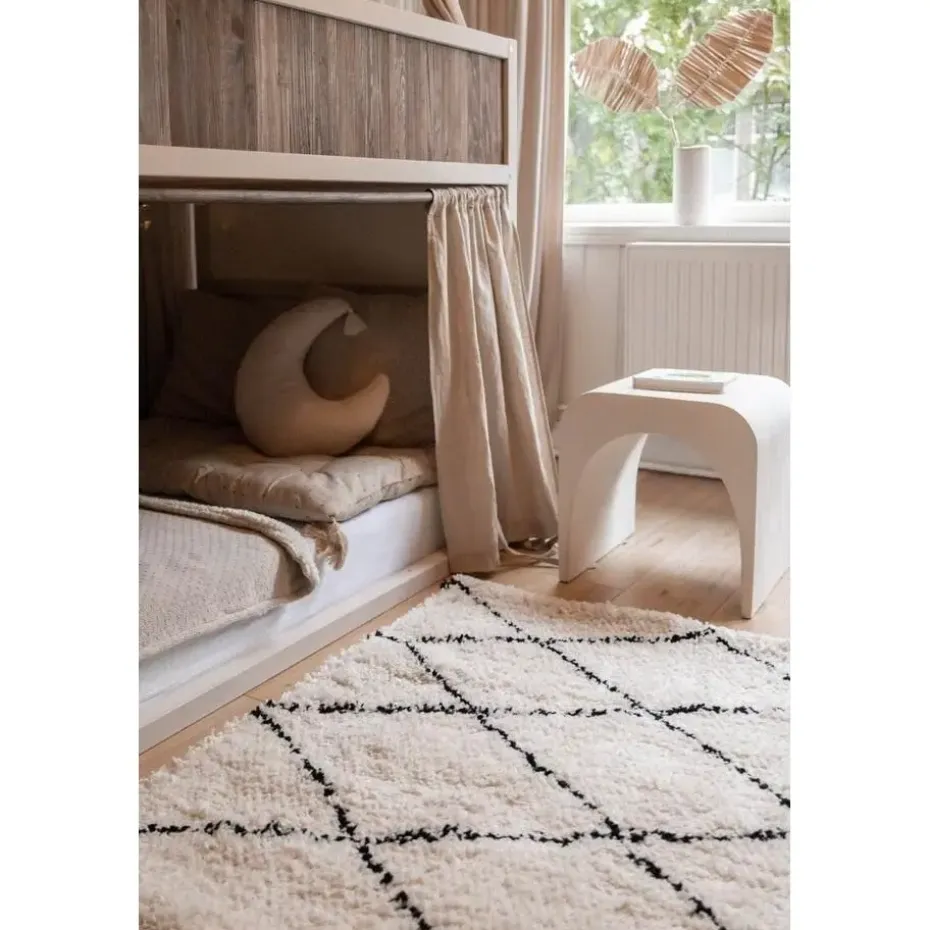 Interieur05 berber vloerkleed Nea wit/zwart - 230 x 160 cm