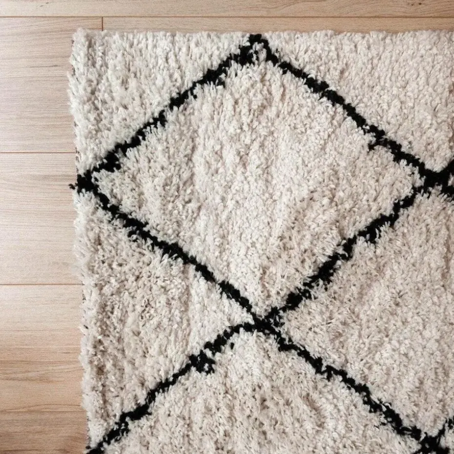 Interieur05 berber vloerkleed Nea wit/zwart - 230 x 160 cm