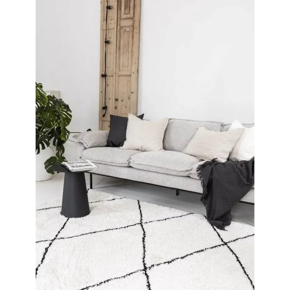 Interieur05 berber vloerkleed Nea wit/zwart - 230 x 160 cm