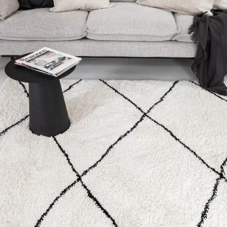 Interieur05 berber vloerkleed Nea wit/zwart - 330 x 240 cm