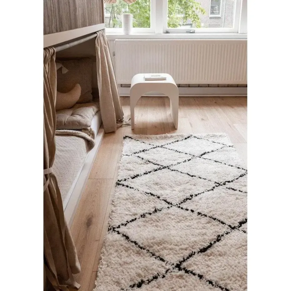 Interieur05 berber vloerkleed Nea wit/zwart - 330 x 240 cm