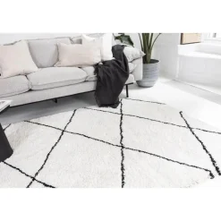 Interieur05 berber vloerkleed Nea wit/zwart - 330 x 240 cm