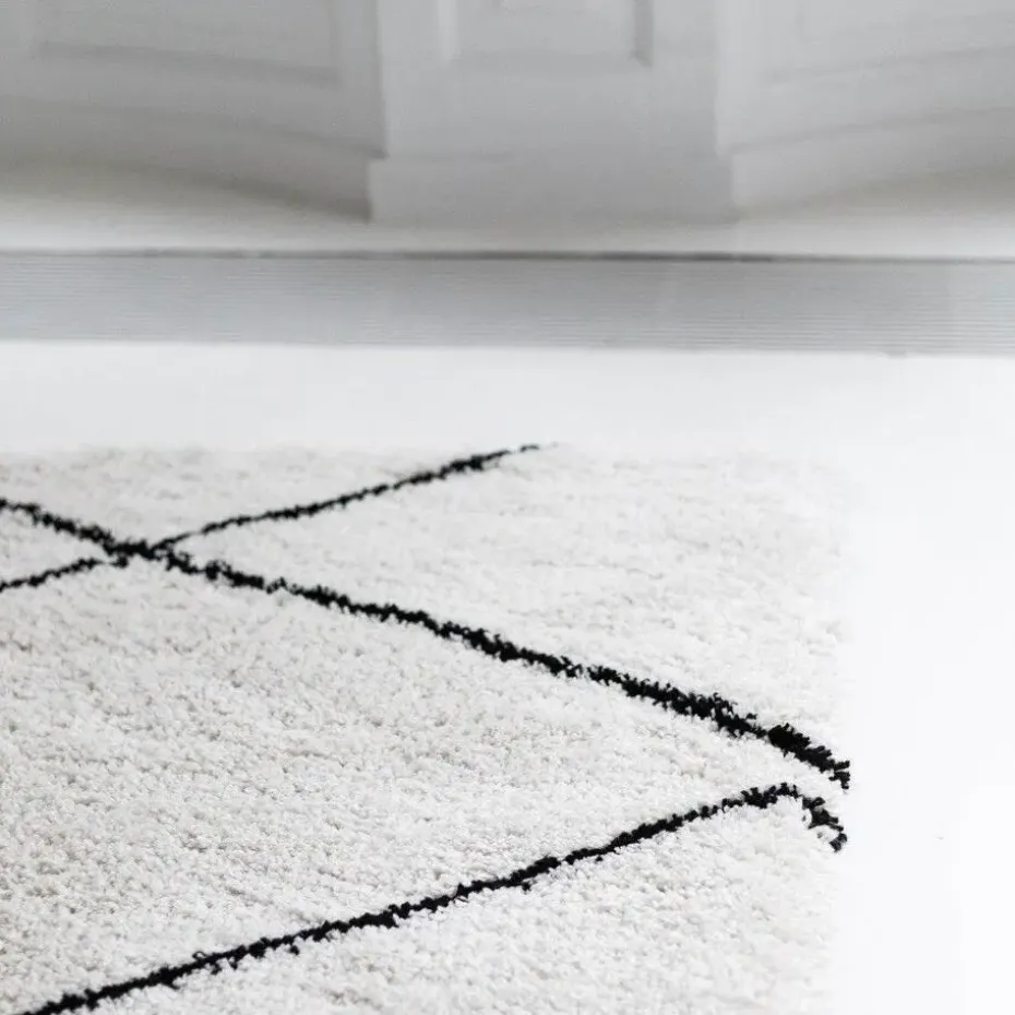 Interieur05 berber vloerkleed Nea wit/zwart - 330 x 240 cm