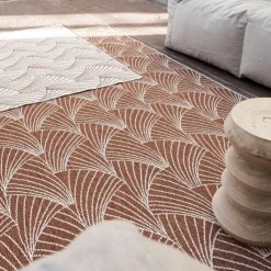 Interieur05 Buitenkleed Deco roest/wit - 290 x 200 cm