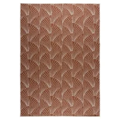 Interieur05 Buitenkleed Deco roest/wit - 340 x 240 cm