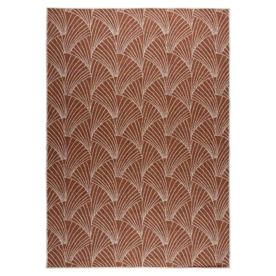 Interieur05 Buitenkleed Deco roest/wit - 340 x 240 cm