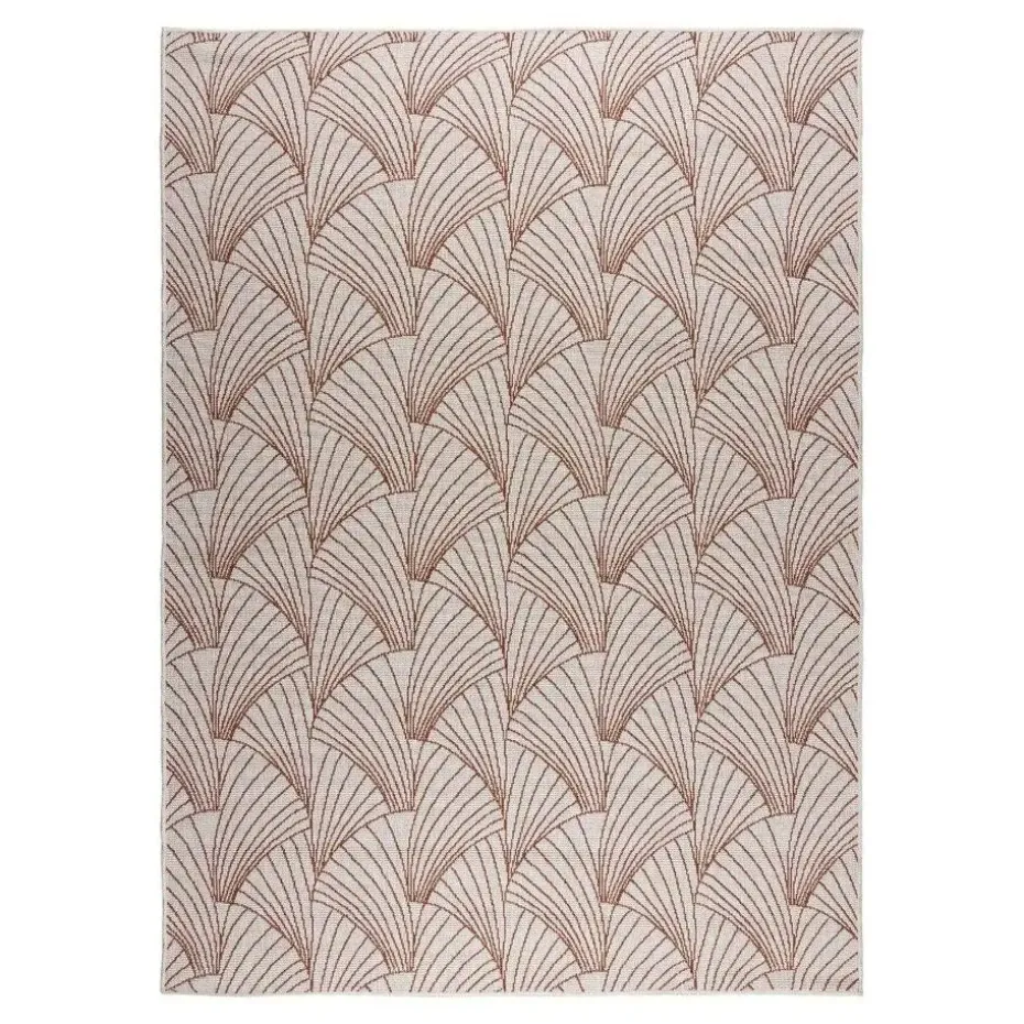 Interieur05 Buitenkleed Deco roest/wit - 340 x 240 cm