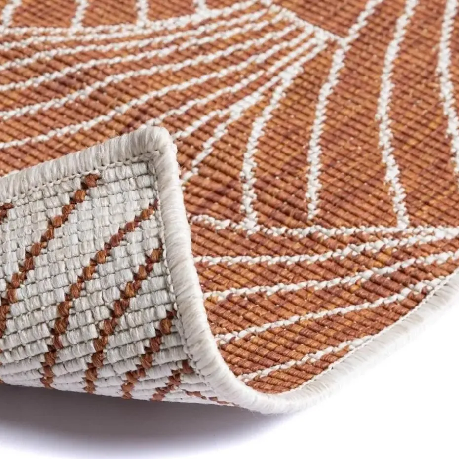 Interieur05 Buitenkleed Deco roest/wit - 340 x 240 cm