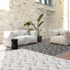 Interieur05 Buitenkleed Deco zwart/wit - 230 x 160 cm