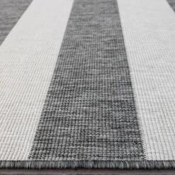 Interieur05 Buitenkleed Stripes Grijs/Wit dubbelzijdig - 230 x 160 cm