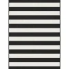 Interieur05 Buitenkleed Stripes zwart/wit dubbelzijdig - 290 x 200 cm