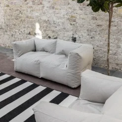 Interieur05 Buitenkleed Stripes zwart/wit dubbelzijdig - 230 x 160 cm