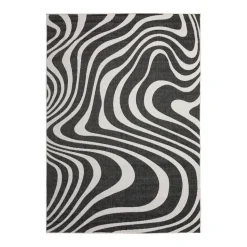 Interieur05 Buitenkleed Swirl Zwart - 290 x 200 cm