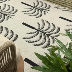 Interieur05 buitenkleed zwart/wit Oase - 290 x 200 cm