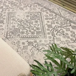 Interieur05 buitenkleed zwart/wit Nova - 340 x 240 cm