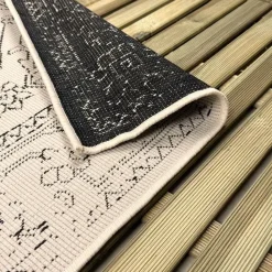 Interieur05 buitenkleed zwart/wit Nova - 340 x 240 cm