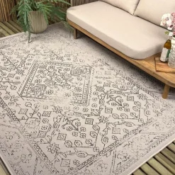 Interieur05 buitenkleed zwart/wit Nova - 340 x 240 cm