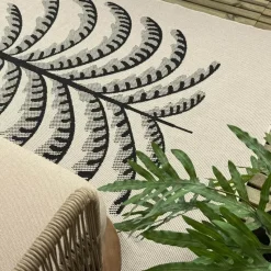 Interieur05 buitenkleed zwart/wit Breeze - 230 x 160 cm