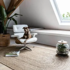 Interieur05 EVA Interior ovaal vloerkleed jute naturel - 120 x 180 cm