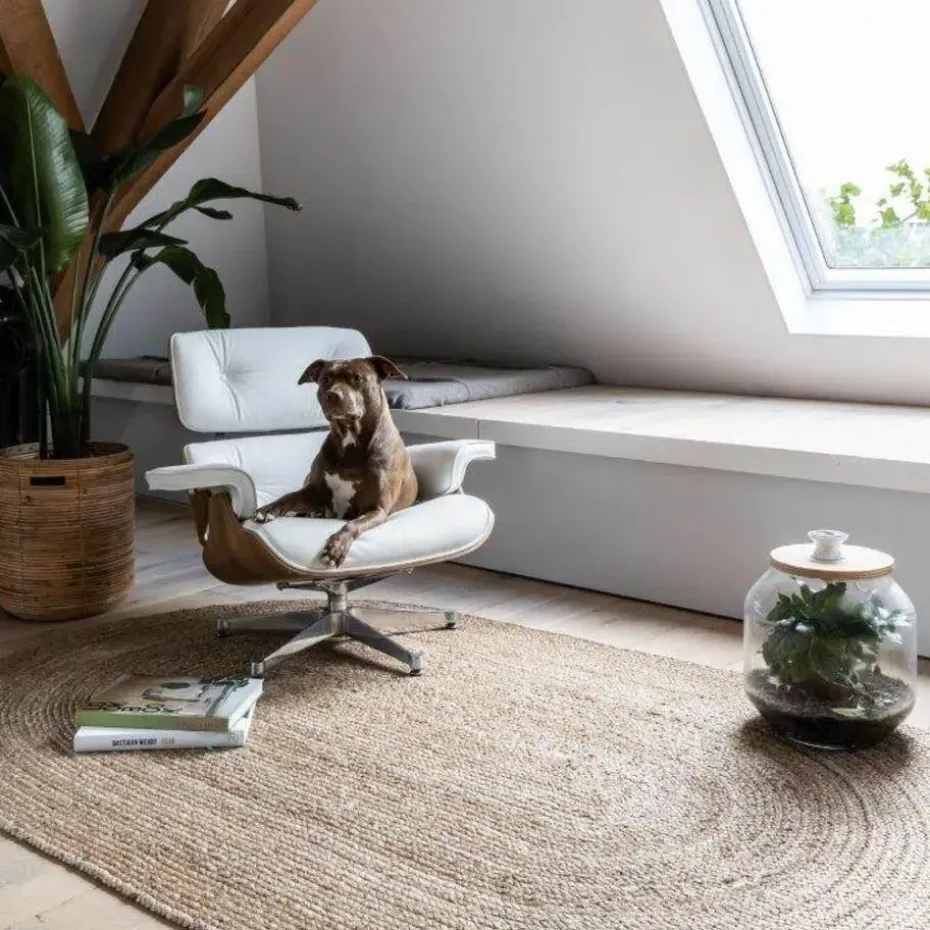 Interieur05 EVA Interior ovaal vloerkleed jute naturel - 120 x 180 cm