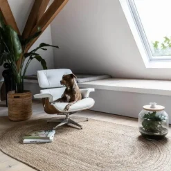 Interieur05 EVA Interior ovaal vloerkleed jute naturel - 120 x 180 cm