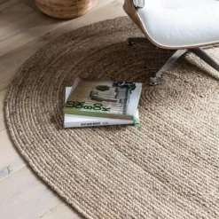 Interieur05 EVA Interior ovaal vloerkleed jute naturel - 120 x 180 cm
