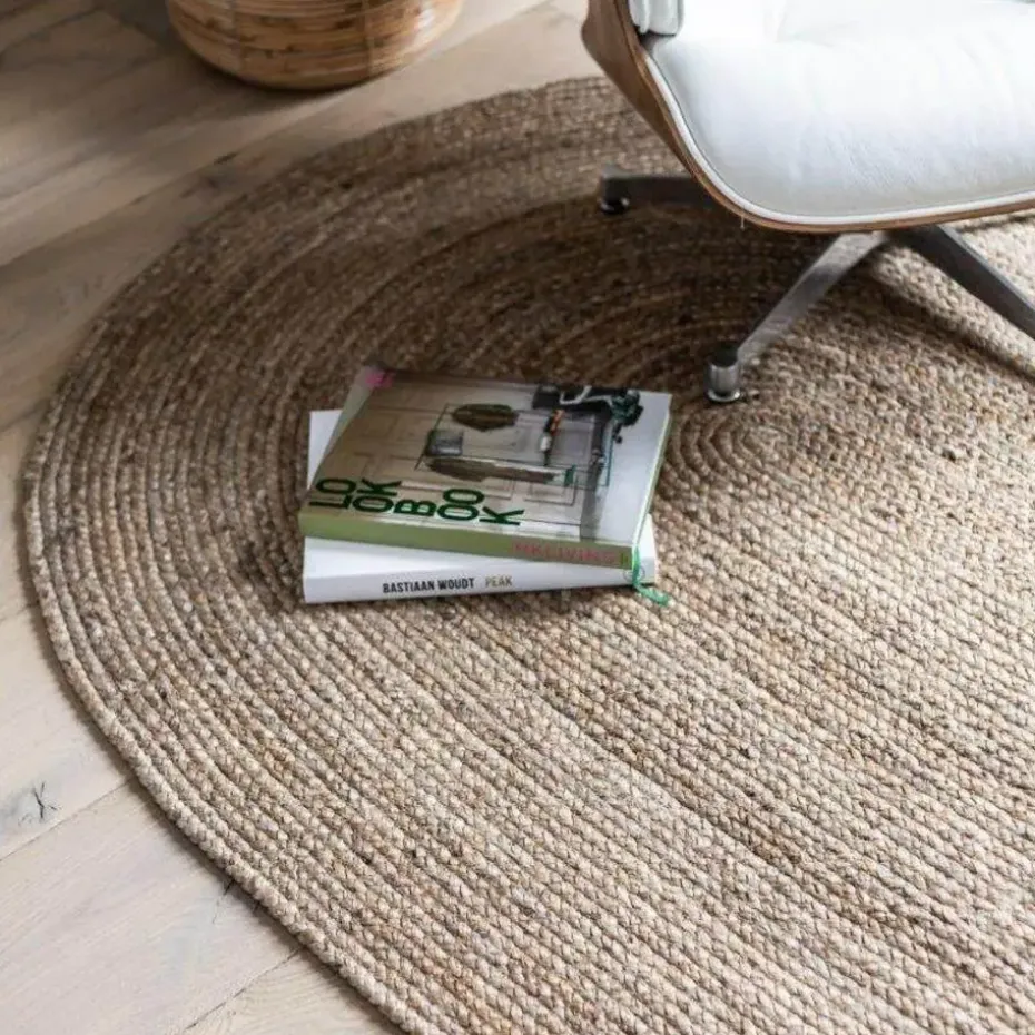 Interieur05 EVA Interior ovaal vloerkleed jute naturel - 120 x 180 cm