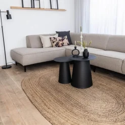 Interieur05 EVA Interior ovaal vloerkleed jute naturel - 120 x 180 cm