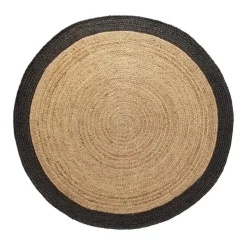 Interieur05 EVA Interior rond Vloerkleed Jute Naturel/Antraciet - 240 x 240 cm