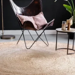 Interieur05 EVA Interior rond vloerkleed Jute naturel - 150 x 150 cm