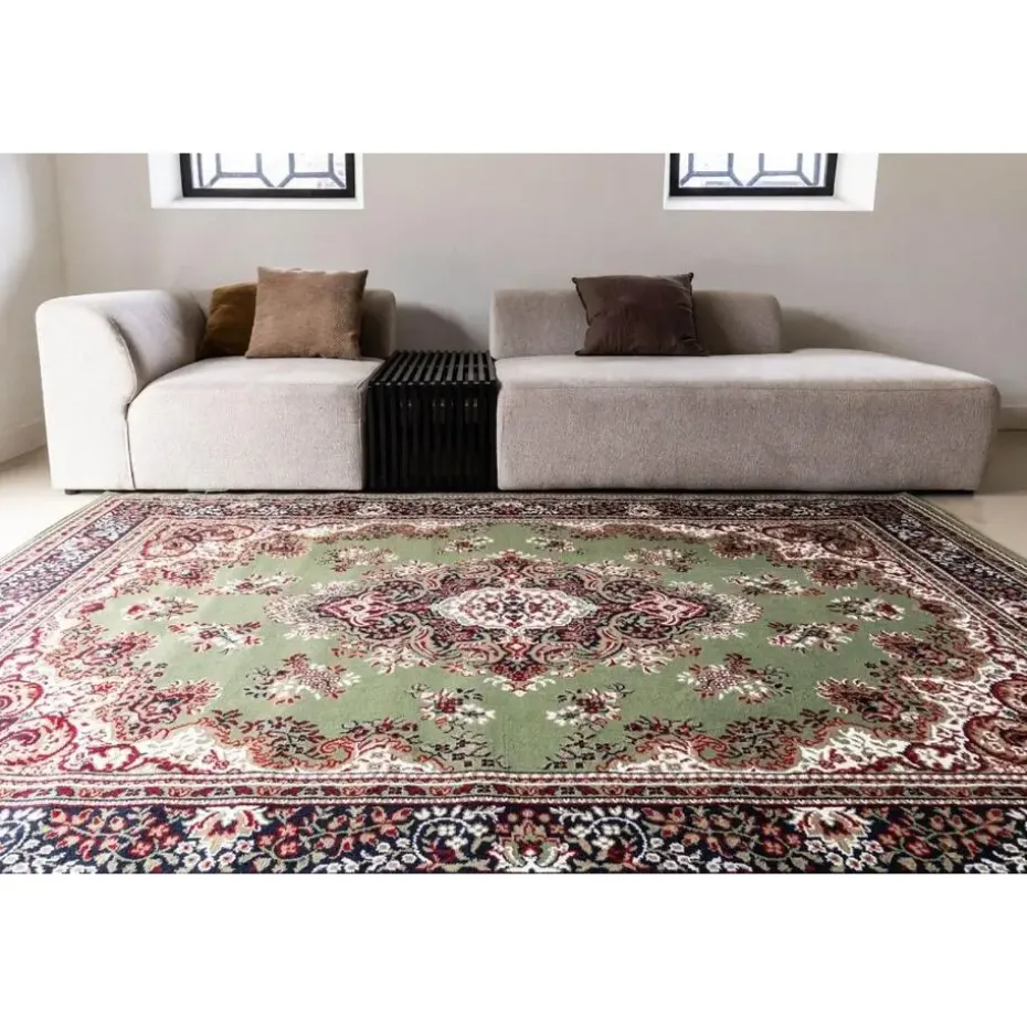 Interieur05 Eva Interior vintage Vloerkleed nain Perzisch Groen - 320 x 235 cm