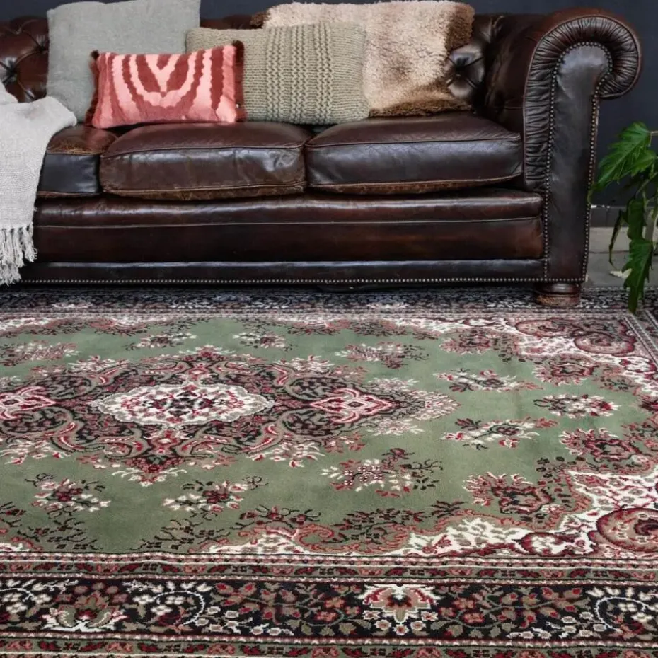 Interieur05 Eva Interior vintage Vloerkleed nain Perzisch Groen - 320 x 235 cm