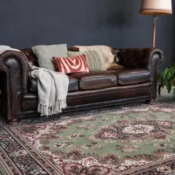 Interieur05 Eva Interior vintage Vloerkleed nain Perzisch Groen - 320 x 235 cm