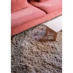 Interieur05 hoogpolig vloerkleed polyester Pilo groen/beige - 240 x 240 cm