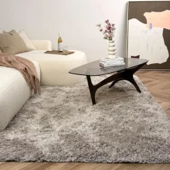 Interieur05 Hoogpolig vloerkleed Nika zand - 240 x 340 cm